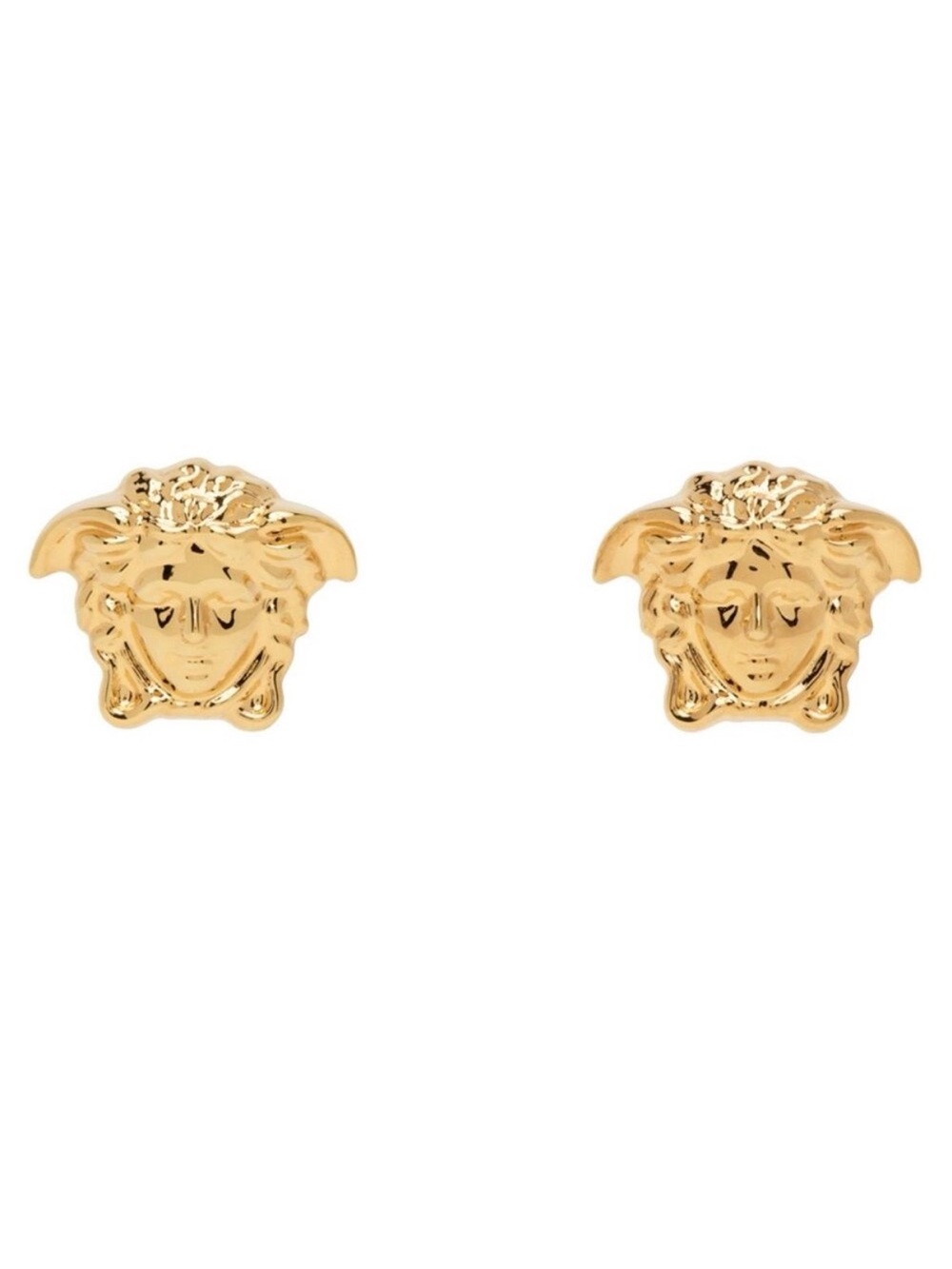 VERSACE Medusa logo gold tone stud earrings
